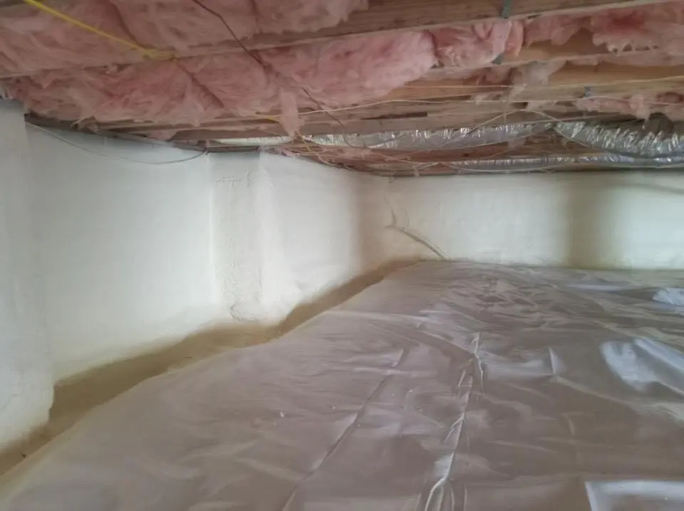 Crawl space encapsulation with closed-cell spray foam for Attic Insulation in River Edge